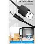 Кабель USB-DC3.5mm Vention PVC 5V 2A 0.5m Black (CEXBD)