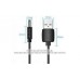 Кабель USB-DC3.5mm Vention PVC 5V 2A 1.5m Black (CEXBG)