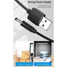 Кабель USB-DC3.5mm Vention PVC 5V 2A 1.5m Black (CEXBG)