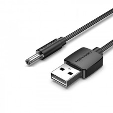 Кабель USB-DC3.5mm Vention PVC 5V 2A 1.5m Black (CEXBG)