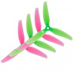Пропеллеры лопасти винты HQProp MacroQuad Polycarbonate для FPV Ethix S3 5inch 5031 5X3.1X3 2CW/2CCW (4 шт) Pink/Green (40011072299355X3.1X3-4)