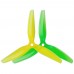 Пропеллеры лопасти винты HQProp MacroQuad Polycarbonate для FPV Ethix S4 5inch 5037 5X3.7X3 2CW/2CCW (4 шт) Green/Yellow (40011073264365X3.7X3-4)