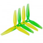 Пропеллеры лопасти винты HQProp MacroQuad Polycarbonate для FPV Ethix S4 5inch 5037 5X3.7X3 2CW/2CCW (4 шт) Green/Yellow (40011073264365X3.7X3-4)