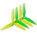 Пропеллеры лопасти винты HQProp MacroQuad Polycarbonate для FPV Ethix S4 5inch 5037 5X3.7X3 2CW/2CCW (4 шт) Green/Yellow (40011073264365X3.7X3-4)