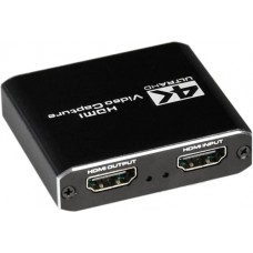 Адаптер Cablexpert HDMI-HDMI-USB 3.5мм (F/F) Black (UHG-4K2-01)