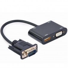 Адаптер Cablexpert VGA-HDMI-VGA (M/F) 0.15m Black (A-VGA-HDMI-02)