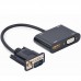 Адаптер Cablexpert VGA-HDMI-VGA (M/F) 0.15m Black (A-VGA-HDMI-02)