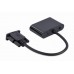 Адаптер Cablexpert VGA-HDMI-VGA (M/F) 0.15m Black (A-VGA-HDMI-02)