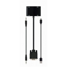 Адаптер Cablexpert VGA-HDMI-VGA (M/F) 0.15m Black (A-VGA-HDMI-02)