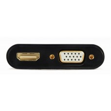 Адаптер Cablexpert VGA-HDMI-VGA (M/F) 0.15m Black (A-VGA-HDMI-02)