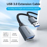 Удлинитель USB-USB 3.0 Vention OTG 3.0 Cotton Braided 1m Black (CBLHF) Удлинитель USB-USB 3.0 Vention OTG 3.0 Cotton Braided 1m Black (CBLHF)