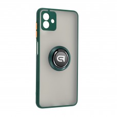 Чехол накладка ArmorStandart PC Frosted Matte Ring для Samsung A04 (A045) Dark Green (ARM68343)