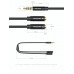 Кабель Audio 3.5мм-3.5мм Vention 4pin 2xF/M TPE headset+earphone 0.3m Black (BBVBY)