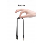 Кабель Audio 3.5мм-3.5мм Vention 4pin 2xF/M TPE headset+earphone 0.3m Black (BBVBY)