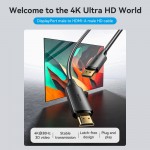 Кабель DisplayPort-HDMI v.1.2 Vention PVC 4K 30Hz 2K 60Hz 1.8m Black (HFOBAC)