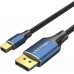 Кабель miniDisplayPort-DisplayPort 1.4 Vention 8K 60Hz 4K 144Hz 2K 165Hz 1080P 240Hz 1.5m Cotton Braided Aluminum Alloy Blue (HCFLG)
