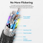 Кабель miniDisplayPort-DisplayPort 1.4 Vention 8K 60Hz 4K 144Hz 2K 165Hz 1080P 240Hz 2m Cotton Braided Aluminum Alloy Blue (HCFLH)