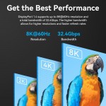 Кабель miniDisplayPort-DisplayPort 1.4 Vention 8K 60Hz 4K 144Hz 2K 165Hz 1080P 240Hz 2m Cotton Braided Aluminum Alloy Blue (HCFLH)