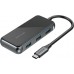 USB HUB Vention 5 в 1 Type-C-HDMI-USB-PD 4USB 3.0 87W 4K 30Hz 0.15m Black (TFDHB)