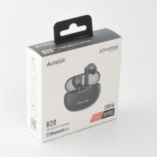 Наушники гарнитура вкладыши Bluetooth A4Tech B20 Ash Grey