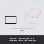 Наушники гарнитура накладные проводные Logitech H390 USB Rose (981-001281)