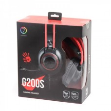 Наушники гарнитура накладные проводные USB A4Tech Bloody G200S Black/Red