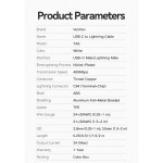 Кабель Type-C-Lightning Vention TPE PVC Mfi C94 PD 30W 3A 480Mbps 1.5m Black (LAKBG)