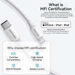 Кабель Type-C-Lightning Vention TPE PVC Mfi C94 PD 30W 3A 480Mbps 1.5m Black (LAKBG)