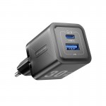 Сетевое зарядное устройство 1USB 1Type-C Vention (C+A) GaN III PD 30W QC3.0 3A Black (FEQB0-EU)