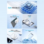 Сетевое зарядное устройство 1USB 1Type-C Vention (C+A) GaN III PD 30W QC3.0 3A White (FEQW0-EU)