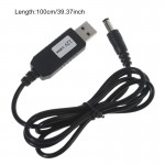 Кабель питания SK USB DC 5.5mm 2.1 12V 1m Black (40002274412095.5x2.1)