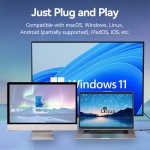 Кабель Type-C-DisplayPort v1.4 Vention Cotton 8K 60Hz 4K 144Hz 2m Black (CRFBH)
