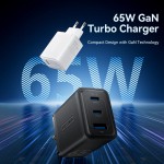 Сетевое зарядное устройство 2Type-C 1USB Vention (C+C+A) GaN III PD 65W QC3.0 5A Black (FERB0-EU)