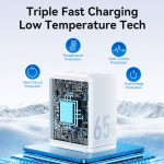 Сетевое зарядное устройство 2Type-C 1USB Vention (C+C+A) GaN III PD 65W QC3.0 5A Black (FERB0-EU)