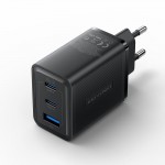 Сетевое зарядное устройство 2Type-C 1USB Vention (C+C+A) GaN III PD 65W QC3.0 5A Black (FERB0-EU)