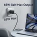 Сетевое зарядное устройство 2Type-C 1USB Vention (C+C+A) GaN III PD 65W QC3.0 5A White (FERW0-EU)