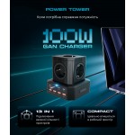 Сетевое зарядное устройство ArmorStandart Resolute Power ARP-544 PD 100W GaN 4Type-C 4USB 5A 2m Black (ARM73177)