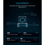 Сетевое зарядное устройство ArmorStandart Resolute Power ARP-544 PD 100W GaN 4Type-C 4USB 5A 2m Black (ARM73177)