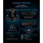 Сетевое зарядное устройство ArmorStandart Resolute Power ARP-544 PD 100W GaN 4Type-C 4USB 5A 2m Black (ARM73177)