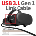 Кабель USB-Type-C Gtwin 90° Degrees Oculus Quest Gen2 Link VR USB 3.1 Gen1 5Gbps 3A 6m Black