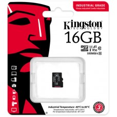 Карта памяти MicroSDHC 16GB UHS-I/U3 Class 10 Kingston Industrial (SDCIT2/16GBSP)