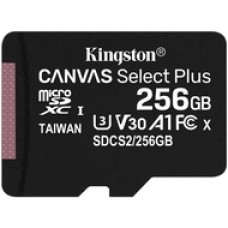 Карта памяти MicroSDXC 256GB UHS-I/U3 Class 10 Kingston Canvas Select Plus R100/W85MB/s (SDCS2/256GBSP)