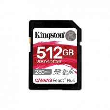 Карта памяти SDHC 512GB UHS-II/U3 Class 10 Kingston Canvas React Plus V60 SD R280/W150MB/s (SDR2V6/512GB)