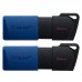 Флешка USB USB3.2 2x64GB Kingston DataTraveler Exodia M Black/Blue (DTXM/64GB-2P)