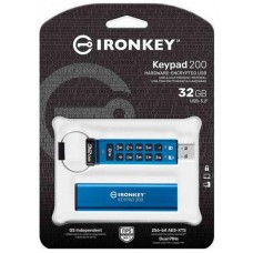 Флешка USB USB3.2 32GB Kingston IronKey Keypad 200 Type-A Blue (IKKP200/32GB)