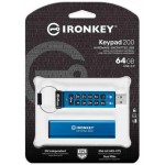 Флешка USB USB3.2 64GB Kingston IronKey Keypad 200 Type-A Blue (IKKP200/64GB)