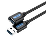 Удлинитель USB-USB 3.0 Vention F/M PVC Round 5Gbps 5m Black (CBHBJ)