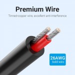 Кабель Audio 3.5мм-2RCA Vention PVC Jacket gold-plated 1m Black (BCLBF)