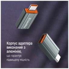 Адаптер Colorway USB-Type-C V 3.0 (F/M) Gray (CW-AD-AC)