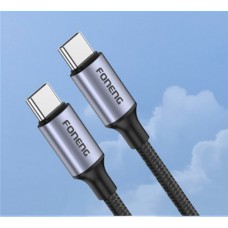 Кабель Foneng X95 Metal Head Braided Cable Type-C-Type-C 60W 1.2m Black (X95-CA-TCTC)